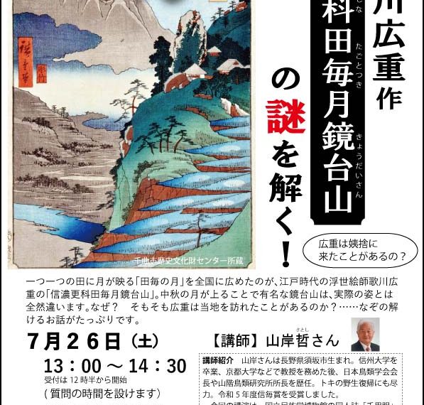 広重浮世絵の謎解き講演　７月26日